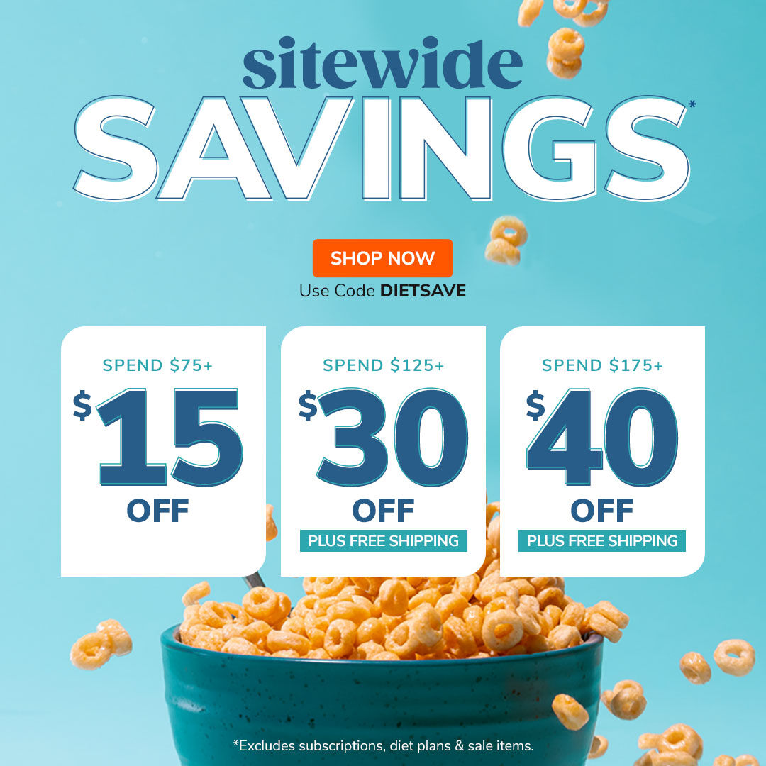 Sitewide Savings $15 Off Orders $75+, $30 Off Orders $125+ Plus Free Shipping, $40 off $175+ Plus Free Shipping - Use Code DIETSAVE