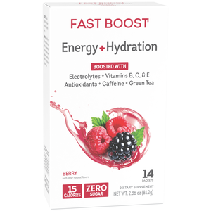 FAST BOOST Energy & Hydration Drink Mix, Berry (14ct)