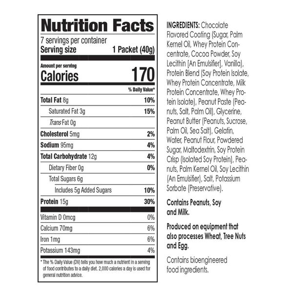 Protein Snack Bar Peanut Butter (7ct), BariWise - DietDirect 16.99 USD