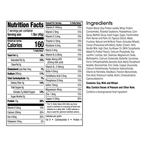 Meal Replacement Protein Bar (7ct) image number null